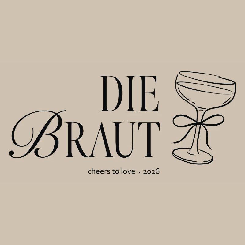 Die Braut JGA Motiv