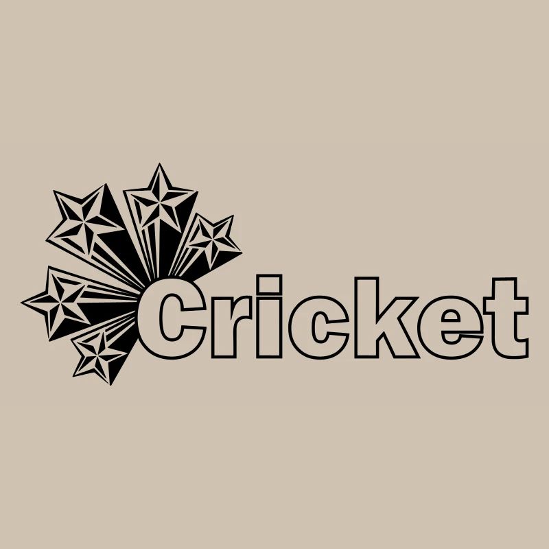 Texte de cricket avec des étoiles