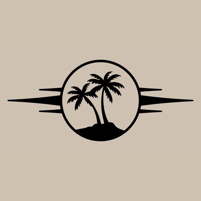 Island Palm Tree Icon