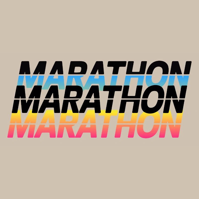 Marathon Gradient Typography
