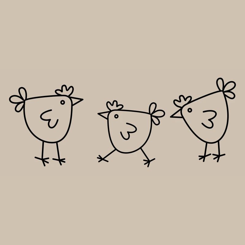 Poulet Poulet Poule conception de poulet minimalement simple