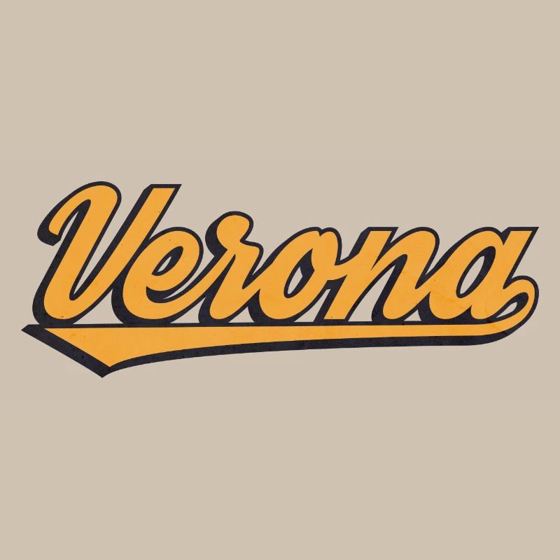 Verona Retro Script Logo