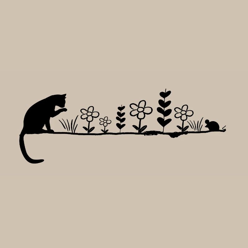 Cat & Mouse – Minimal Black Design