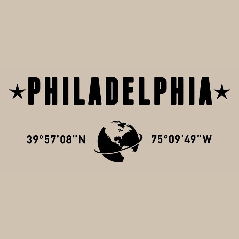 Philadelphia Coordinates Planet Earth