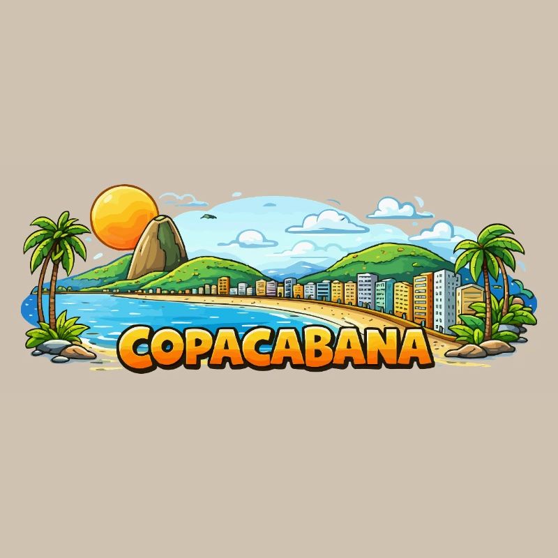 Panorama de la plage de Copacabana