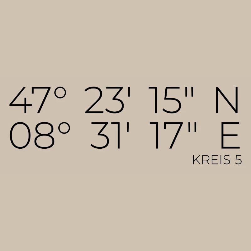 Coordinates District 5 Zurich