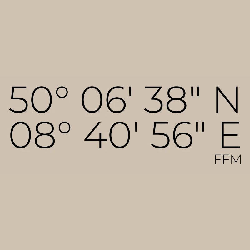 Coordinates Frankfurt am Main FFM