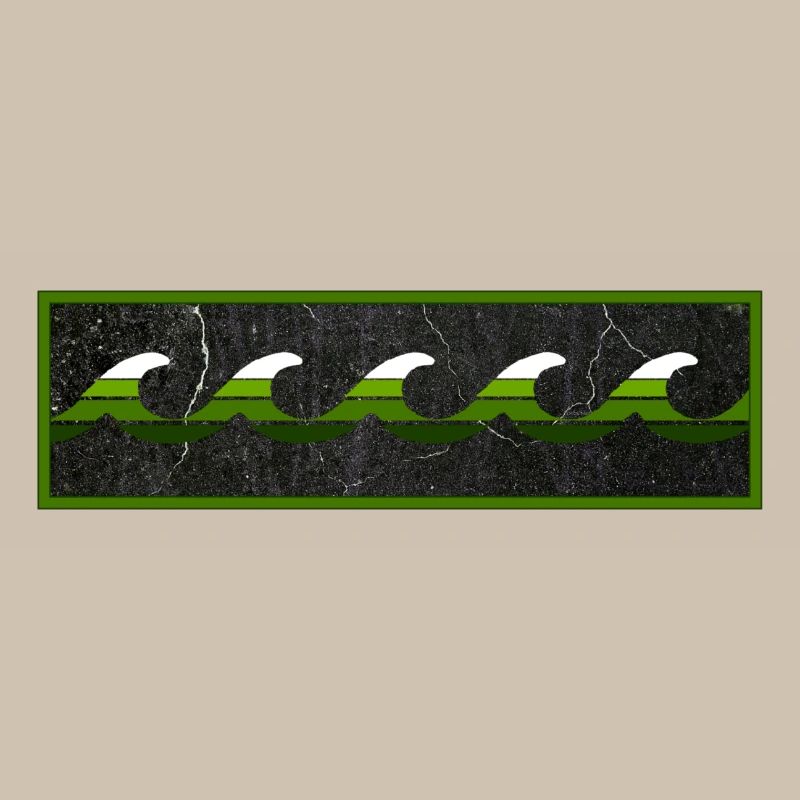 Logo Surfer Vert Blanc Noir