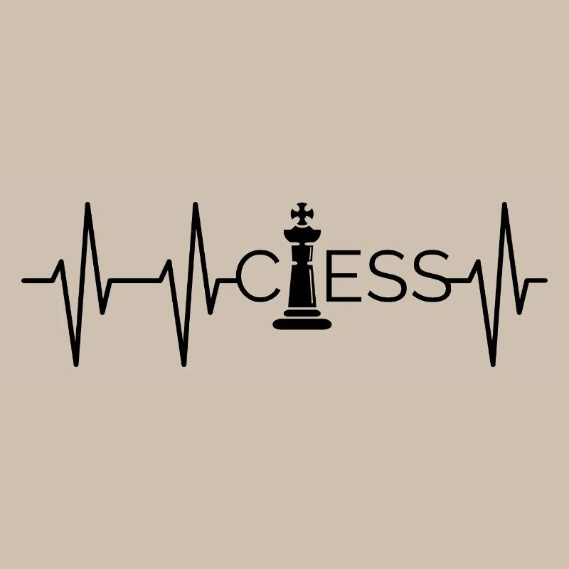 Coeur Echecs Roi Pulse Logo Icône de jeu d’échecs