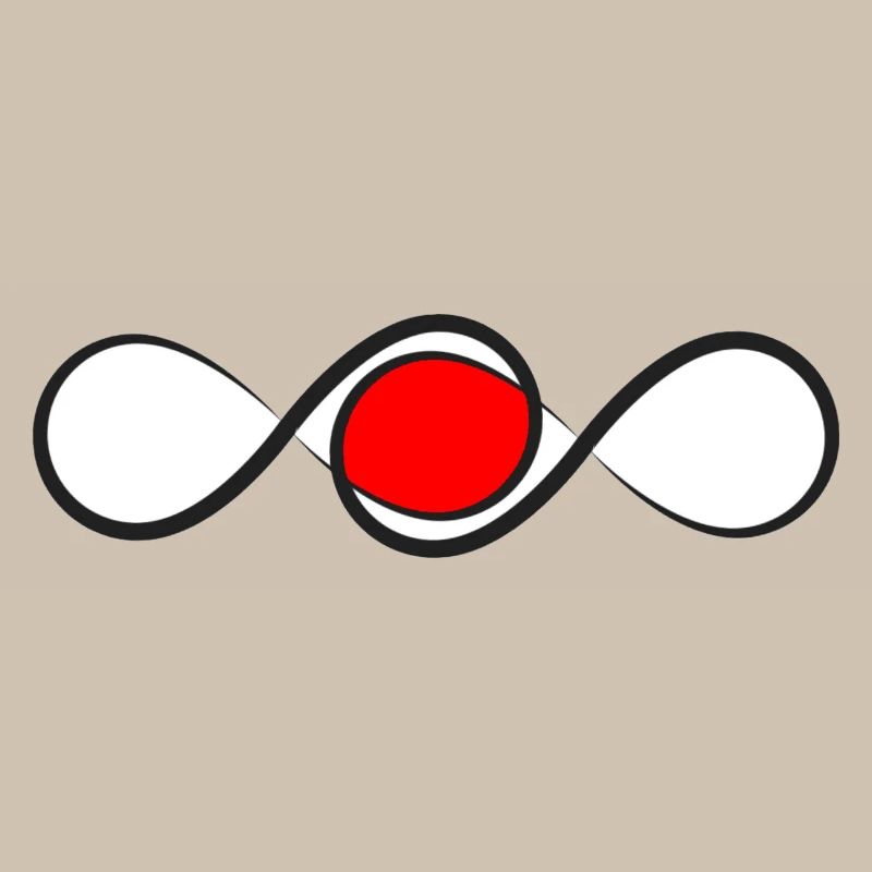 Ligne éternelle avec accent rouge