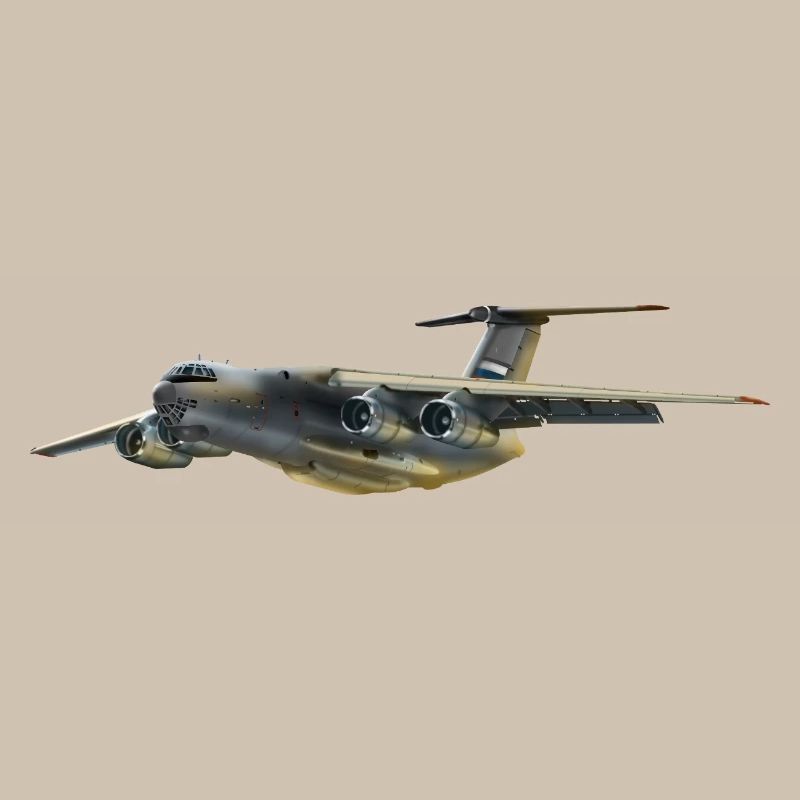 Cargo Plane Silhouette in Gray