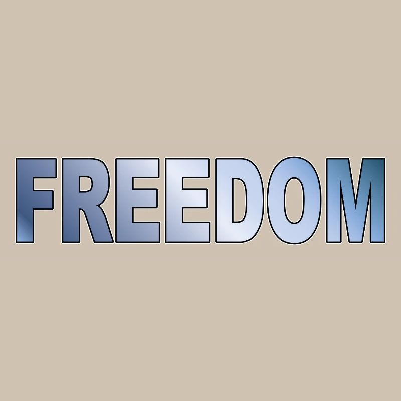 Freedom Typography Statement Design