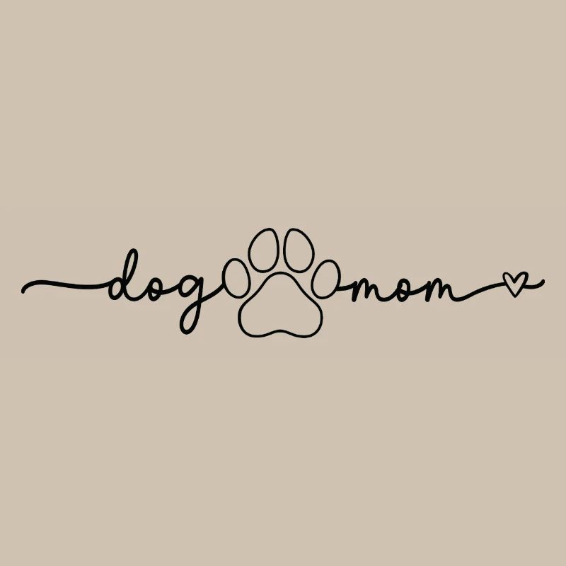 Dog Mom Paws Script Design Mom