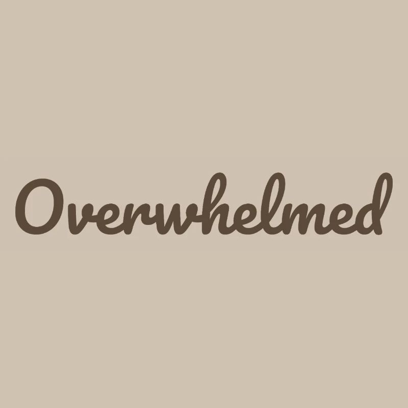 Überwältigt Script-Text in Braun