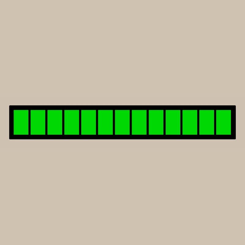 Rectangle loading bar Black Green (100%)