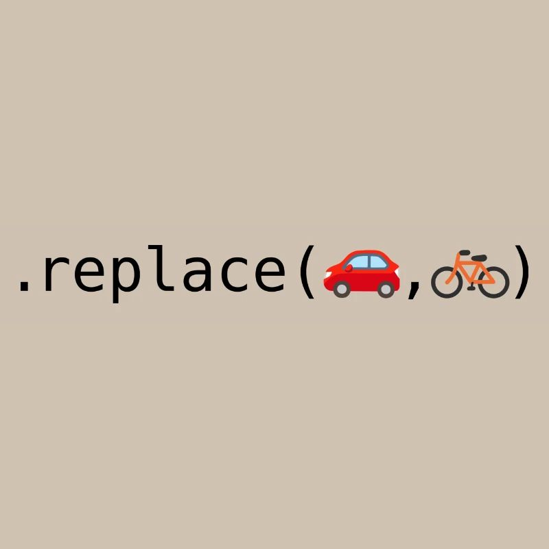 Remplacer les voitures par des vélos; Édition Python