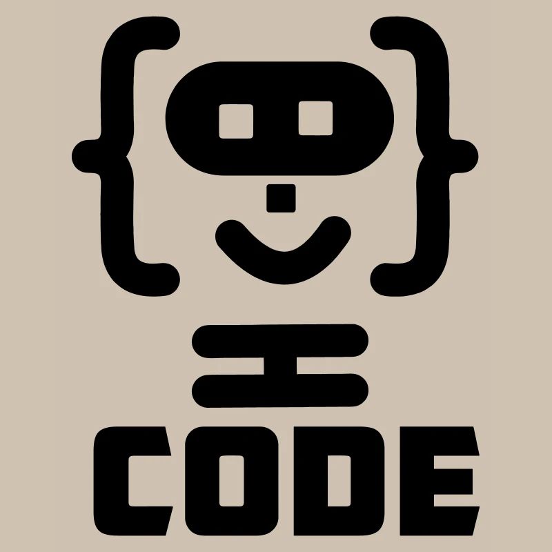 Logo de code de programmeur hacker avec texte CODE
