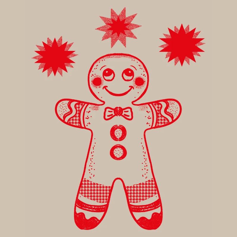 Gingerbread Man with Stars