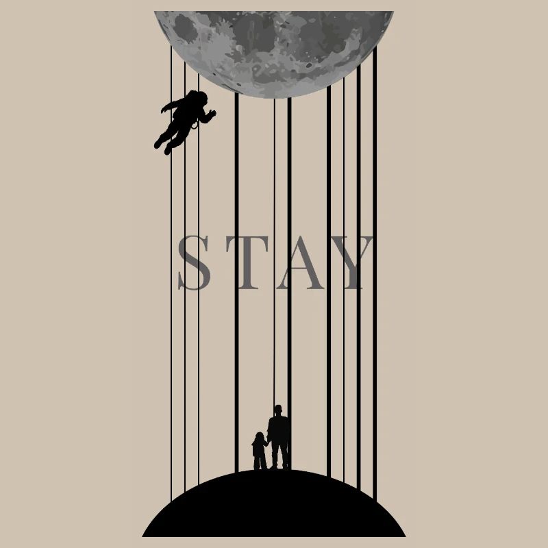 Weltall Interstellar mit Morse Code Stay