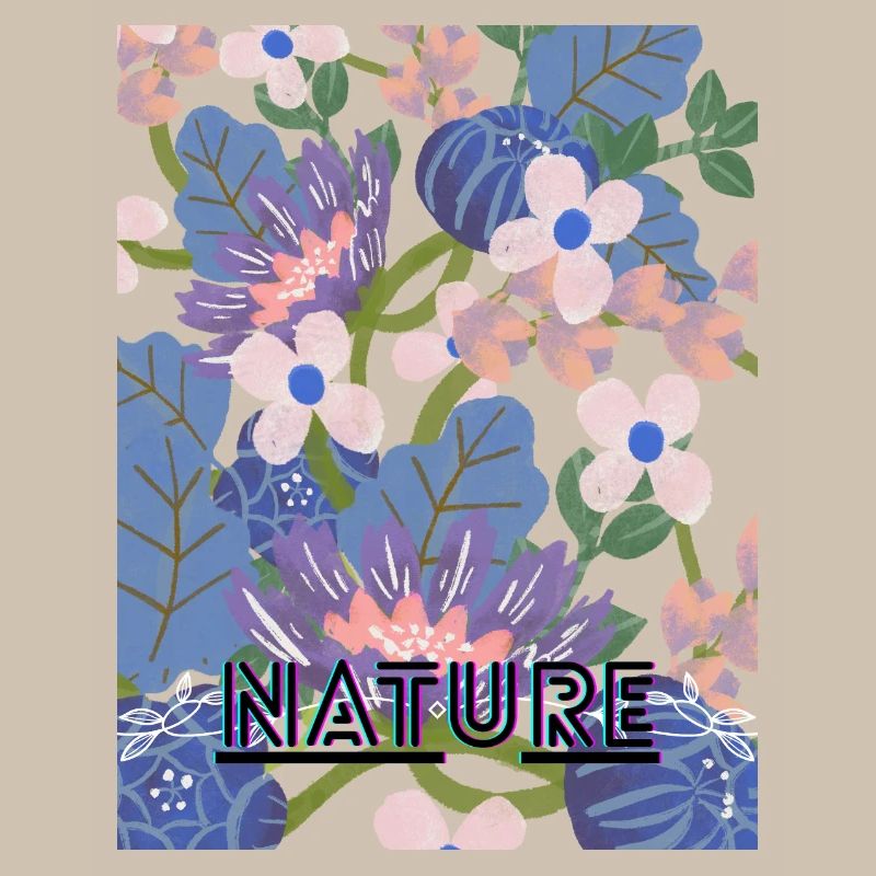 Nature Neon Flower Pattern