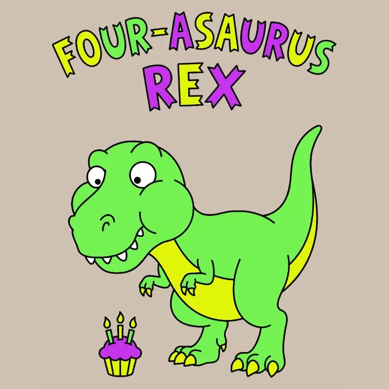 Four-asaurus Rex 4 Birthday