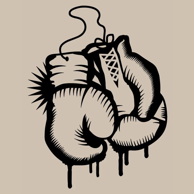 Deux gants de boxe dans le style de graffiti