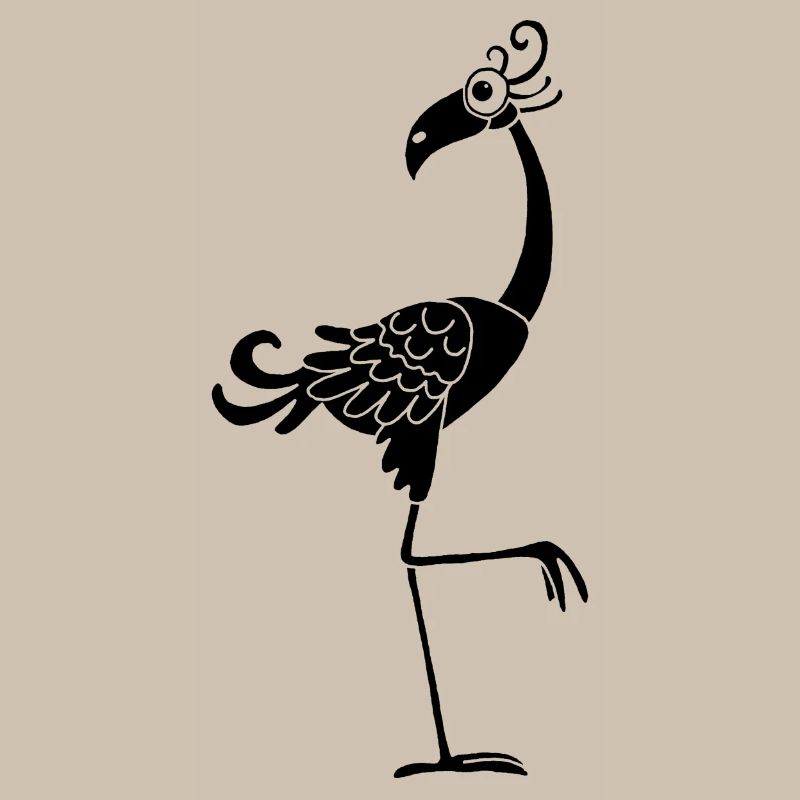 Lustiger schwarzer Vogel