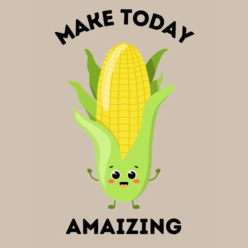 Mignon jeu de mots maïs dessin animé « Make Today Amaizing »
