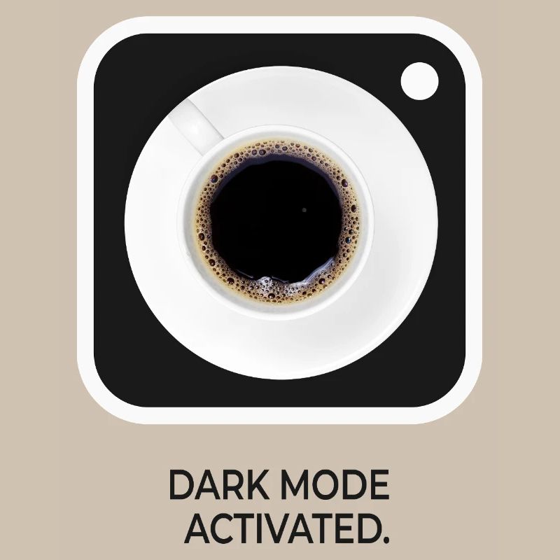 Mode sombre activé sur le Coffee Nerd