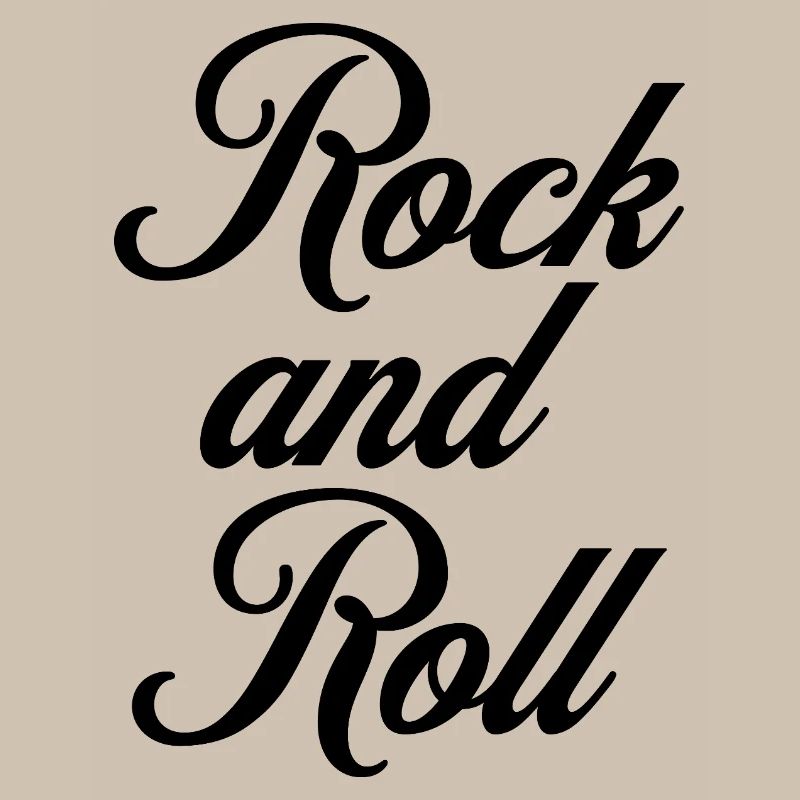 Conception de logo de typographie cursive Rock and Roll