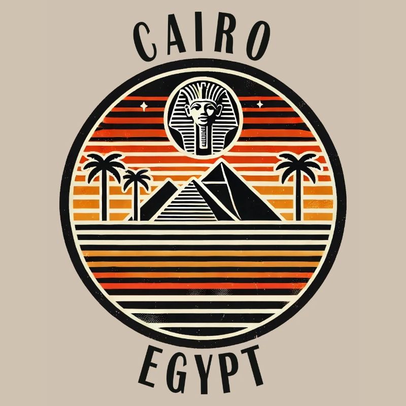 Conception de la pyramide du Caire en Égypte