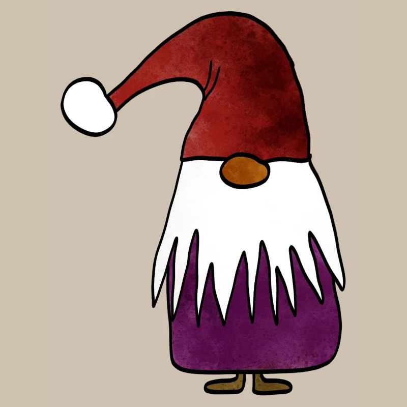 Gnome de Noël créatif avec chapeau aux couleurs déformées