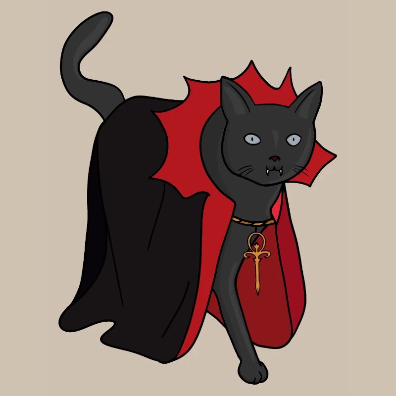 Chat vampire nocturne