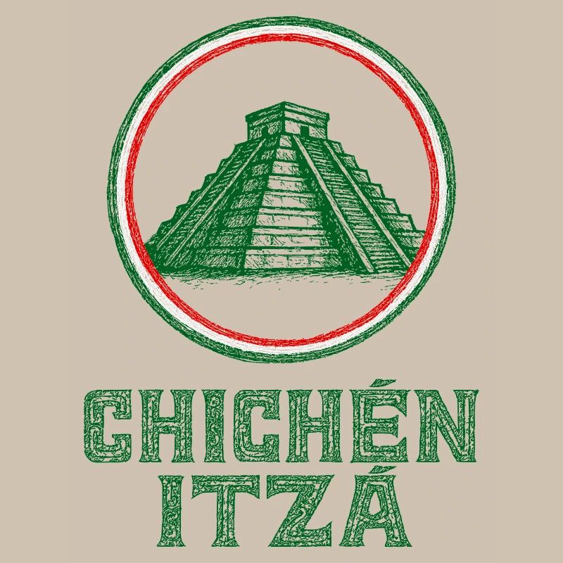 Drapeau du temple de Chichen Itza Mexique