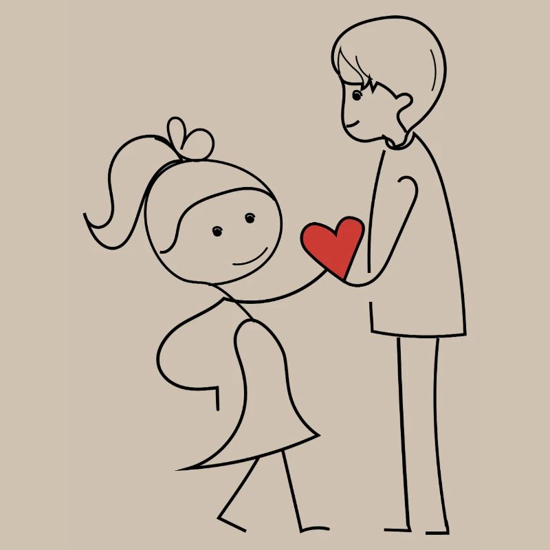 Friends exchanging affection