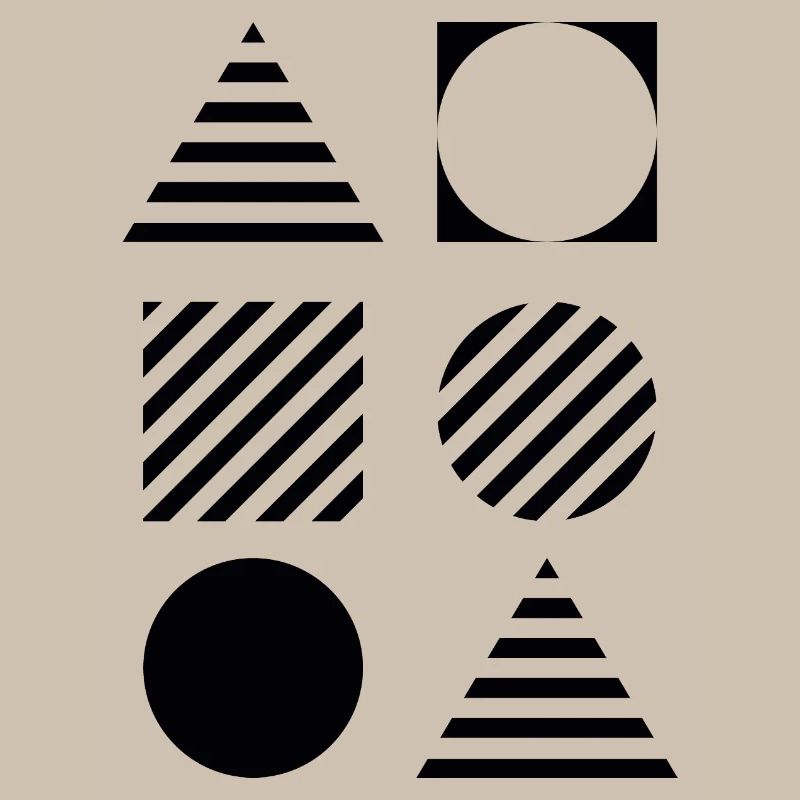 Bauhaus Geometric Triangles and Circles