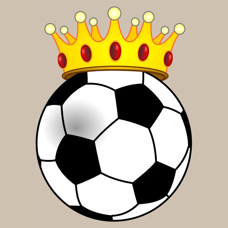 Fußball mit Krone für König oder Königin