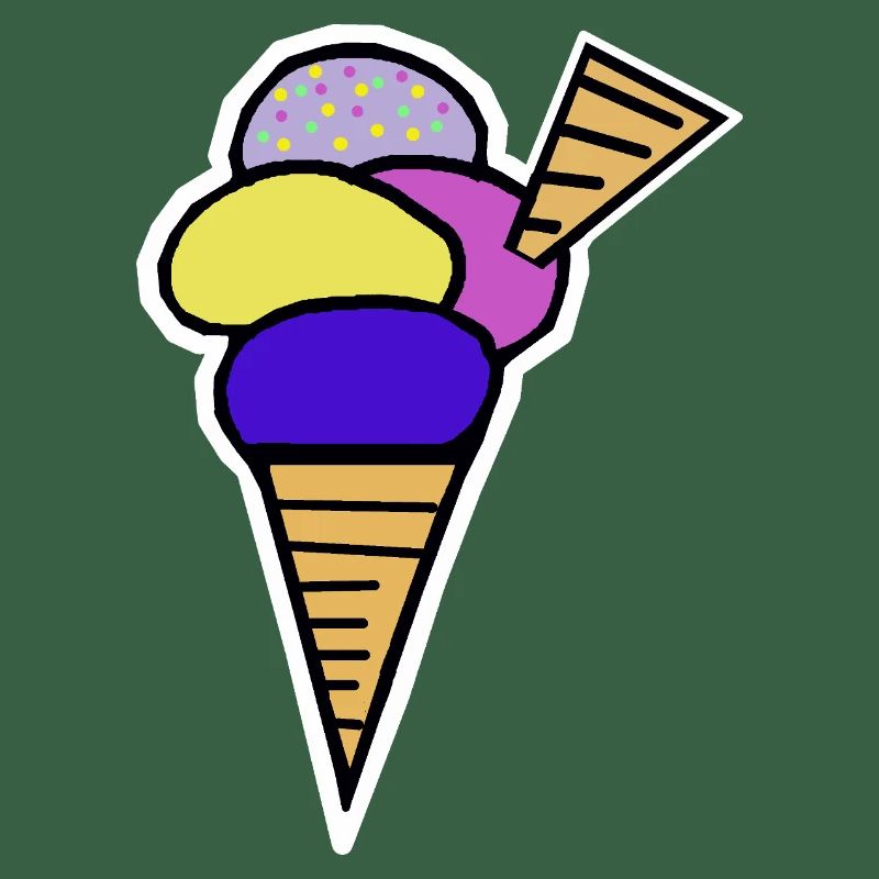 Eiswaffel Eiscreme Eis Kinder Retro