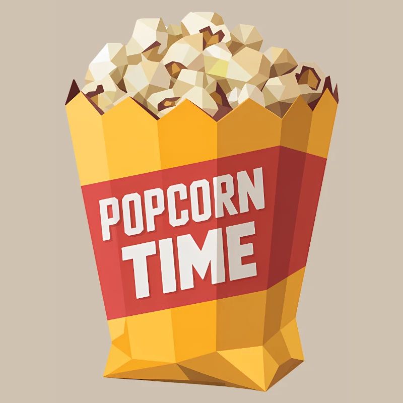 Popcorn-Tüte - Cooles Low Poly Logo