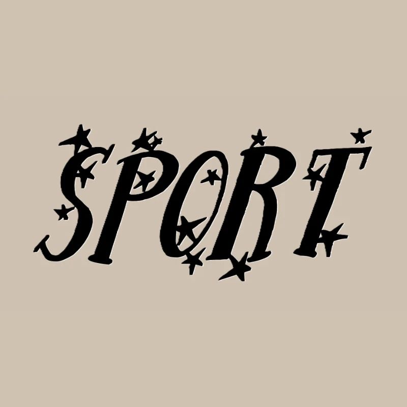 Dynamisches Sport-Motiv mit Sternen