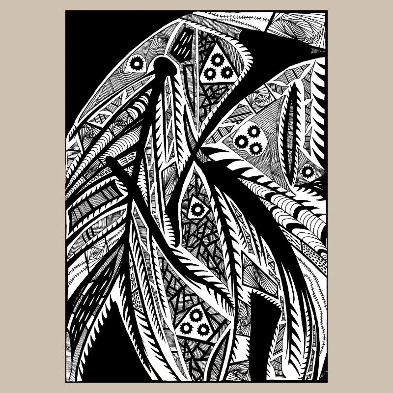 Black and White Abstract Design No. 2