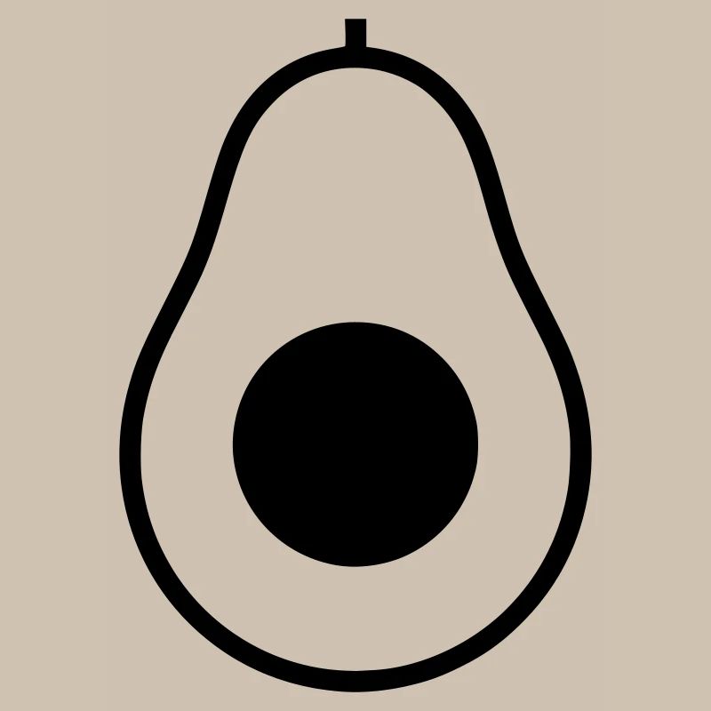 Avocado Half Pit, Icon