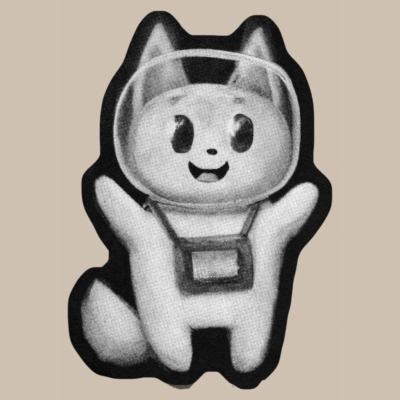 Chat de l’espace rétro