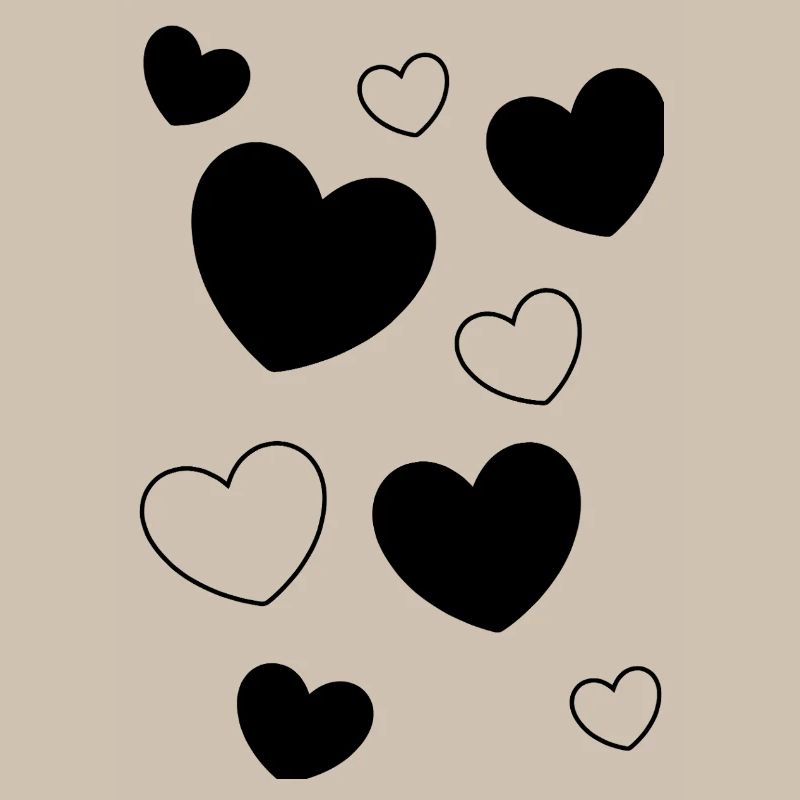 Heart Black Black Heart Pattern Heart Pattern
