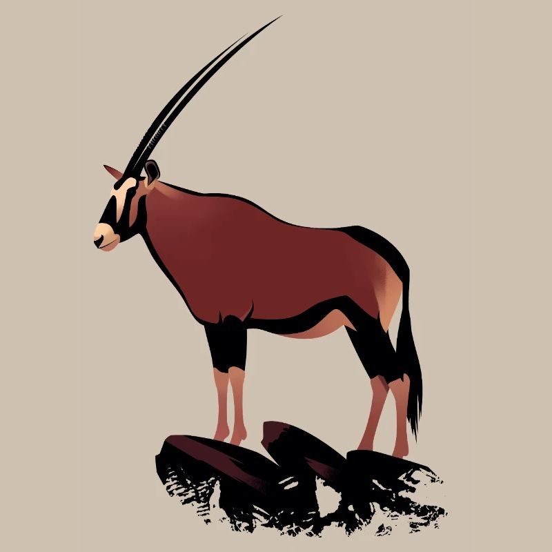 Oryx on rocks