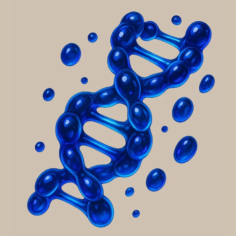 Molécule d’hélice d’ADN 3D Bleu