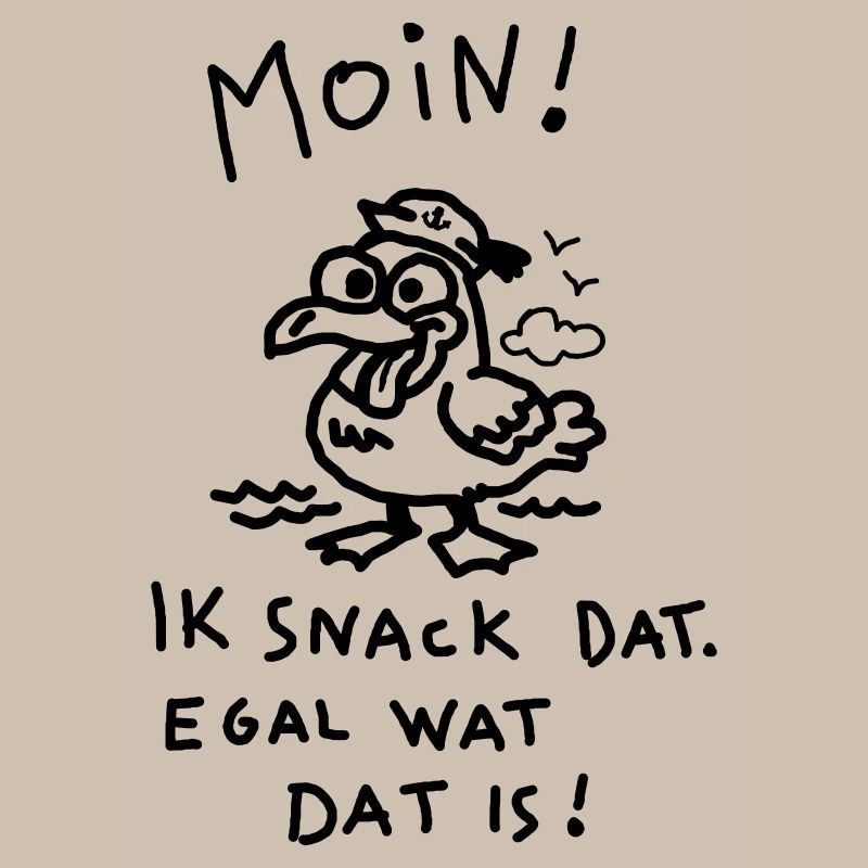 Moin Dämliche Möwe Witzig Kinder Motiv 