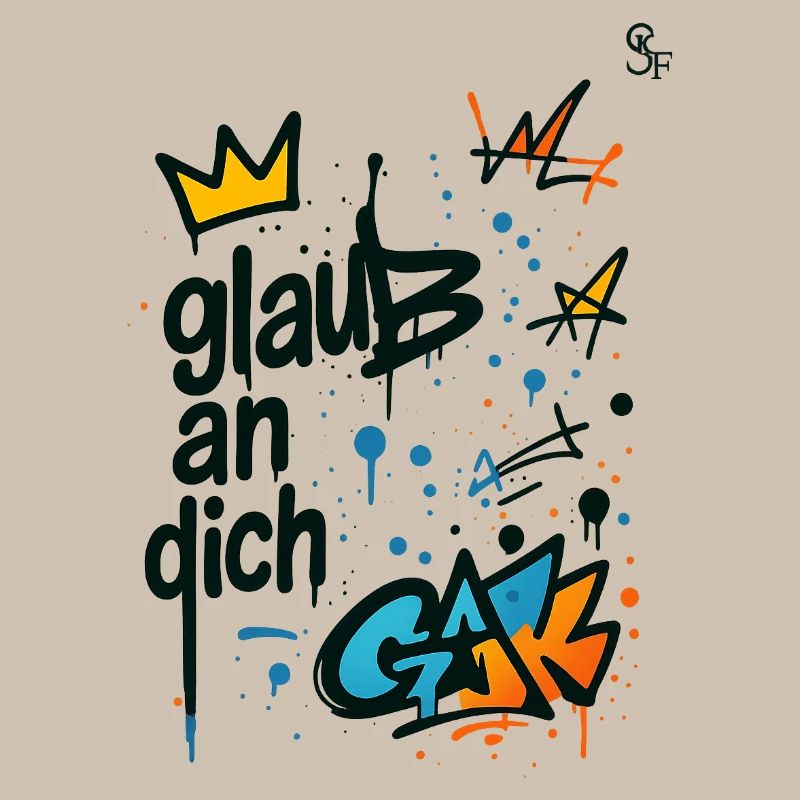 Graffiti Glaub An Dich Design