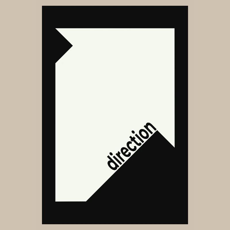 Direction Poster Schwarz – Minimal Statement