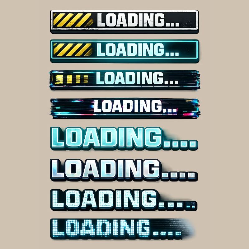 Neon Download Notification Graphics